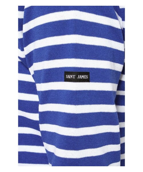 SAINT JAMES(セントジェームス)の「SAINT JAMES OUESSANT ボーダー柄プルオーバー(カットソー・Tシャツ・レディース・ネイビー/ピンク/ブルー A・36/38)」の10枚目の写真