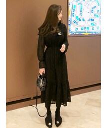 minsshop | 夜に咲く花ワンピース(ワンピース)