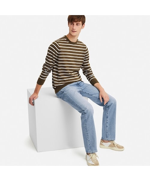 UNIQLO（ユニクロ）の「レギュラーフィットジーンズ（デニムパンツ・メンズ・BLUE 63/BLUE 66/BLUE 68・46/30/35/28/33/31/40/38/42/32/27/29/36/34/44）」の3枚目の写真