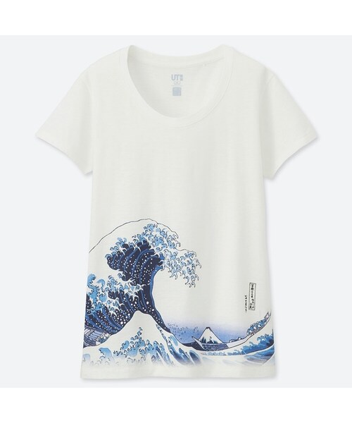 UNIQLO（ユニクロ）の「ホクサイブルーグラフィックT（半袖）（Tシャツ/カットソー・レディース・LIGHT BLUE 60/OFF WHITE 01・M/3XL/XXL/L/S/XL/XS）」の2枚目の写真