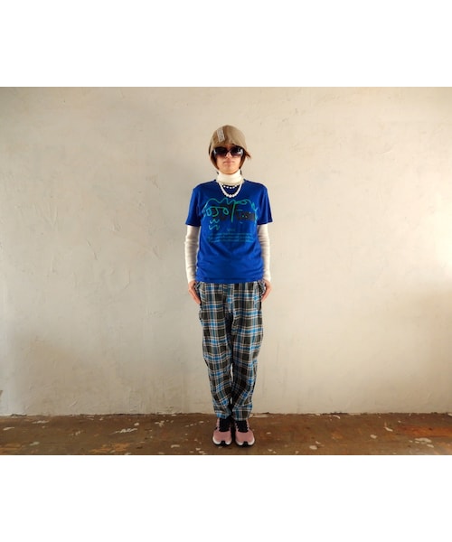 takuroh shirafuji（タクロウシラフジ）の「takuroh shirafuji YES,  Remake Blue T-shirts(One off)（Tシャツ/カットソー・レディース・その他）」の5枚目の写真