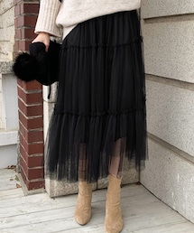 DHOLIC | ギャザーチュールロングスカート(スカート)