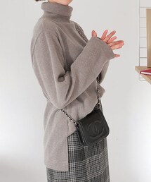 DHOLIC | タートルネックアンバランスソフトニット(ニット/セーター)