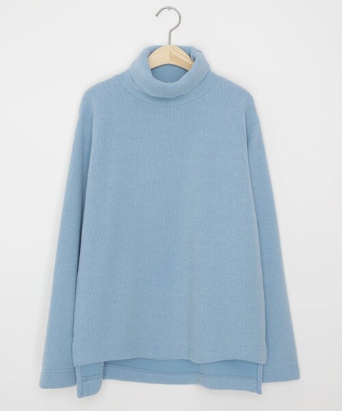 DHOLIC（ディーホリック）の「タートルネックアンバランスソフトニット（ニット/セーター・レディース・ベージュ/グレー/ホワイト/ブルー/グリーン・FREE）」の5枚目の写真