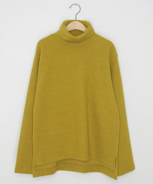 DHOLIC（ディーホリック）の「タートルネックアンバランスソフトニット（ニット/セーター・レディース・ベージュ/グレー/ホワイト/ブルー/グリーン・FREE）」の4枚目の写真