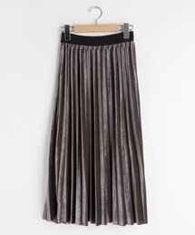 DHOLIC | ウエストゴムベロアプリーツスカート(スカート)
