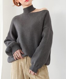 DHOLIC | カットアウトハイネックニット(ニット/セーター)