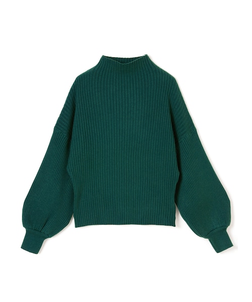 GRL（グレイル）の「ボトルネック袖ボリュームリブニットトップス（ニット/セーター・レディース・ブラック/グリーン・F/Ｆ）」の2枚目の写真