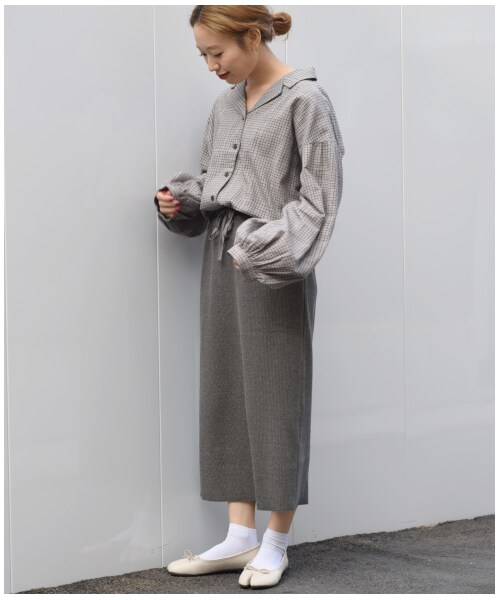 w closet（ダブルクローゼット）の「ベアテレコタイトスカート（スカート・レディース・Dグレー/パープル/モカ/スミクロ・FREE/M/L）」の17枚目の写真