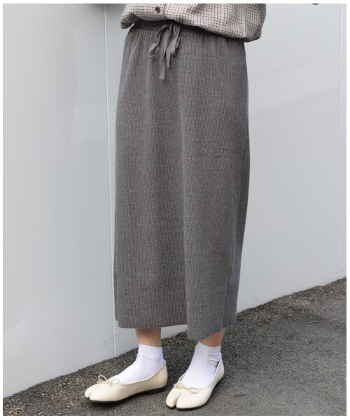 w closet（ダブルクローゼット）の「ベアテレコタイトスカート（スカート・レディース・Dグレー/パープル/モカ/スミクロ・FREE/M/L）」の5枚目の写真