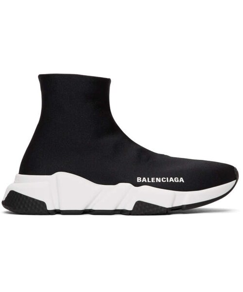 Balenciaga Black Bonded Speed Sneakers 
