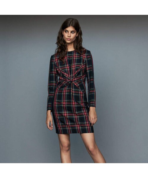 Maje（マジェ）の「Draped plaid dress（ワンピース）」 - WEAR
