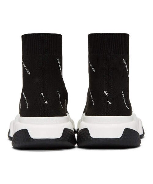 BALENCIAGA(バレンシアガ)の「Balenciaga Black All-Over Logo Speed High-Top Sneakers(スニーカー・レディース・Black・41/37/39/35/36/40)」の2枚目の写真