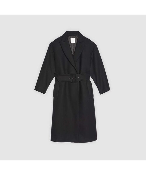 sandro long belted coat