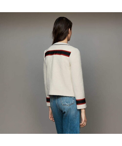 maje cropped tweed jacket
