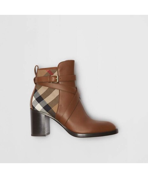 Burberry House Check and Leather Ankle 