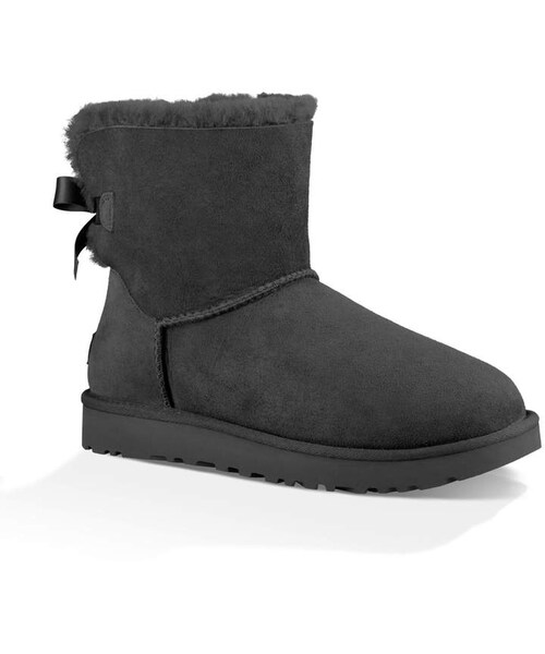 UGG(アグ)の「UGG(R) Mini Bailey Bow II Genuine Shearling Bootie(ブーツ・レディース・Black/Brown/Gray/Pink/Purple/Red・8 M/9 M/10 M/6 M/7 M/11 M/5 M)」の1枚目の写真