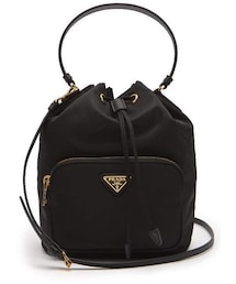 PRADA | Prada - Nylon And Leather Bucket Bag - Womens - Black(ショルダーバッグ)