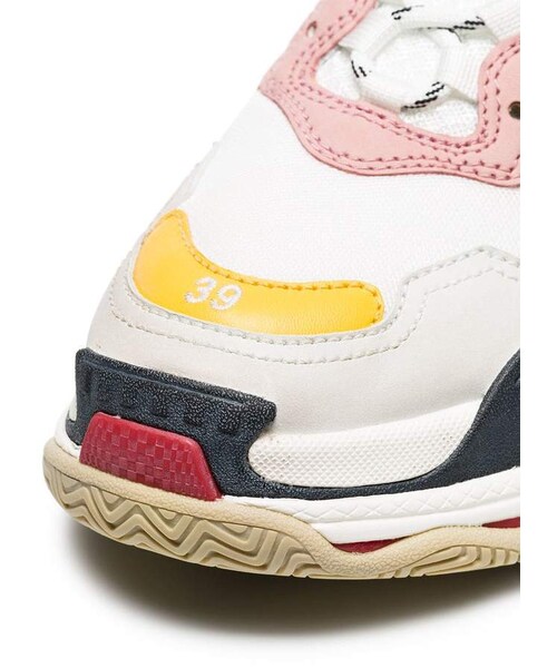 BALENCIAGA（バレンシアガ）の「Balenciaga white, pink and yellow triple s leather sneakers（スニーカー・レディース・White・40/41/42）」の2枚目の写真