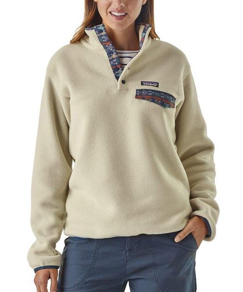 patagonia（パタゴニア）の「Patagonia Women's Lightweight Synchilla® Snap-T® Fleece Pullover（スウェット・レディース・Black w/Black (BOB)/Arrow Red (ARWD)/Calcium (CALC)/Feather Grey (FEA)/Fatigue Green (FTGN)/Kastanos Brown (KASB)/Kuta Klash: Dark Currant (KKDA)/Kuta Klash: Shadow Blue (KKSH)/Pelican w/Stone Blue (PESB)/Stone Blue (SNBL)/Smokey Violet (SVIL)/Trout Tales: Elwha Blue (TTEB)・XXS/XS/S/M/L/XL）」の13枚目の写真