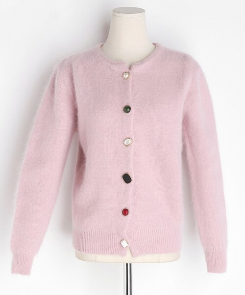 DHOLIC(ディーホリック)の「マルチボタンニットカーディガン(カーディガン/ボレロ・レディース・イエロー/ホワイト/ピンク/ブルー・FREE)」の4枚目の写真