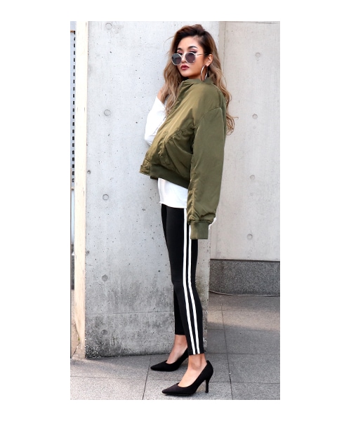 ANAP(アナップ)の「ラインレギンス(パンツ・レディース・ブラック・one size / 在庫有り)」の3枚目の写真