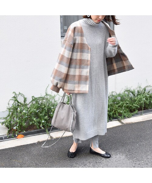 no brand（ノーブランド）の「タートルニットロングOP（ワンピース・レディース・その他）」の6枚目の写真