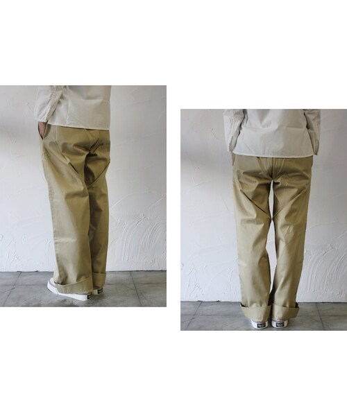 homspun ホームスパンワークパンツ homspun ホームスパン パッチワークボーダープリントギャザー