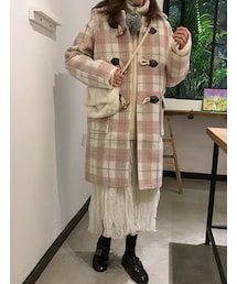 bodurine（ボドゥリネ）の「パステルチェックコート*全2色*（ダッフル