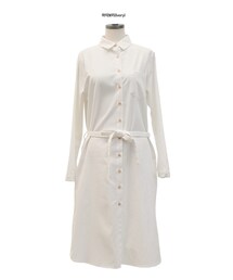 Dailyabout | ウエストリボンスリットヘムシャツワンピース(シャツワンピース)
