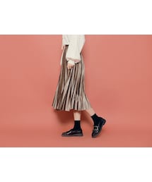 HOTPING | ウエストゴムベロアプリーツスカート(スカート)