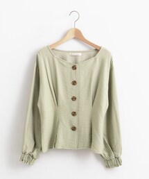 MAJESTIC LEGON | 【予約商品】スクエアネックボタンブラウス(トップス)