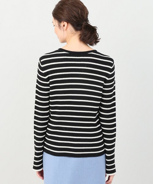 【新品タグ付】IENA パールスリーブクロップドトップス ブラック IENA（イエナ）の「ブラック（）」 - WEAR