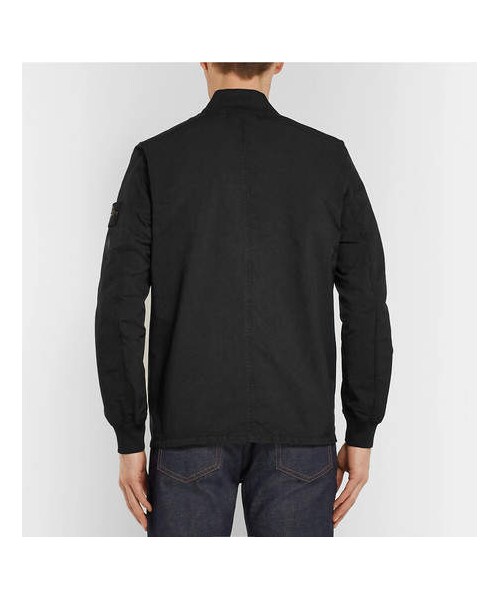 STONE ISLAND（ストーンアイランド）の「Stone Island Garment-Dyed Canvas Bomber Jacket（テーラードジャケット・メンズ・Black・S/XXL/XL/L/M）」の5枚目の写真