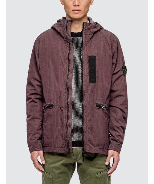 ジャケット・アウター stone /Nylon l flock jacket/M STONE ISLAND（ストーンアイランド）の「Nylon Metal Flock Hooded