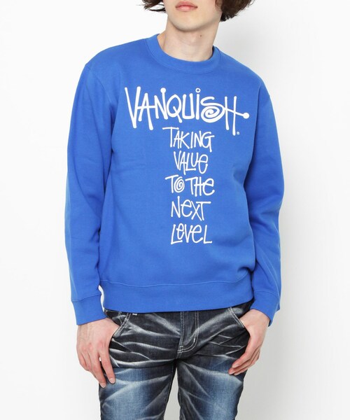 VANQUISH（ヴァンキッシュ）の「STUSSYコラボ メッセージトレーナー