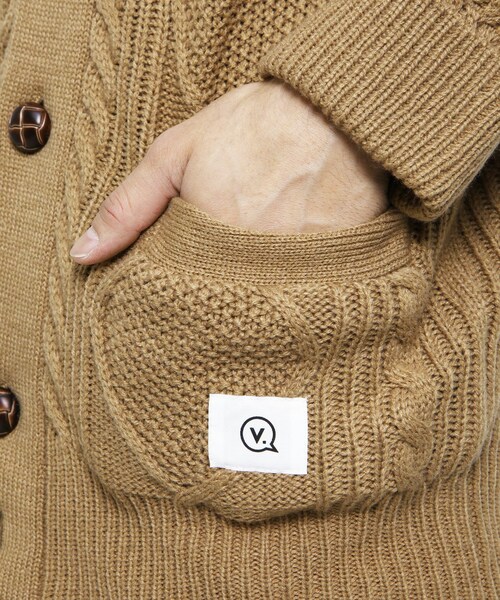 VANQUISH（ヴァンキッシュ）の「フィッシャーマンショールカラーカーディガン[VKT691]（トップス・メンズ・レッド/キャメル/ブラック・L）」の15枚目の写真