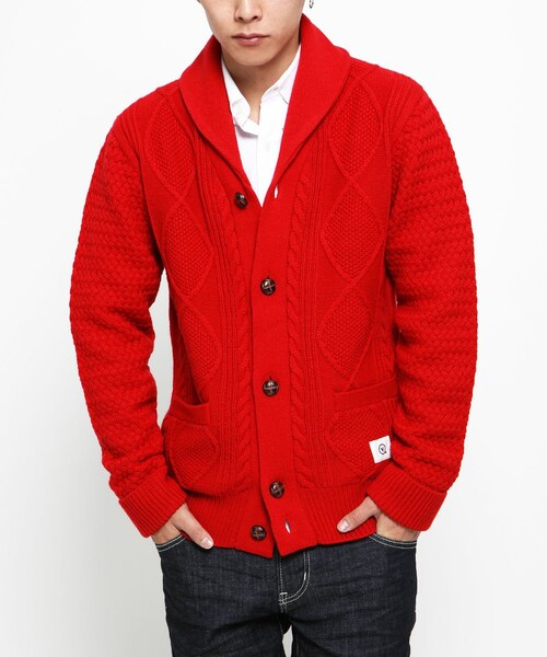 【常田着用】DRIES VAN NOTEN レッド カーディガン DRIES VAN NOTEN(ドリスヴァンノッテン) メリノウールカーディガン