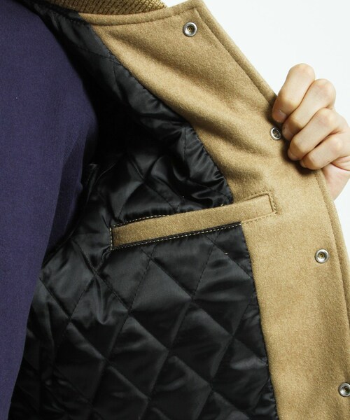 VANQUISH（ヴァンキッシュ）の「メルトン×レザー切替スタジャン