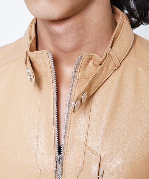 極美品 VANQUISH シングルライダース レザージャケット ゴートレザー M VANQUISH（ヴァンキッシュ） 革ジャン ライダース カウレザー シングル