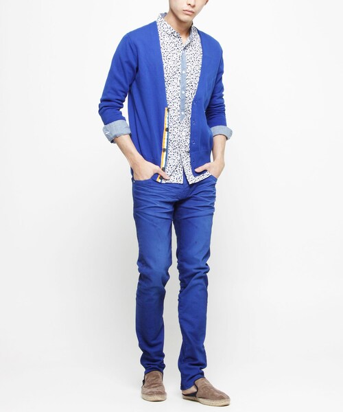 VANQUISH（ヴァンキッシュ）の「カラータイトフィットストレートパンツ[VJP2115]（パンツ・メンズ・ホワイト/ベージュ/ブルー・36.）」の18枚目の写真