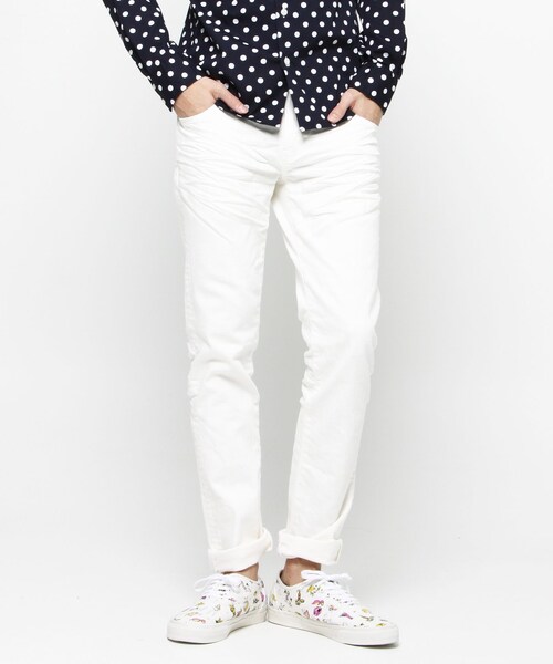 VANQUISH（ヴァンキッシュ）の「カラータイトフィットストレートパンツ[VJP2115]（パンツ・メンズ・ホワイト/ベージュ/ブルー・36.）」の8枚目の写真