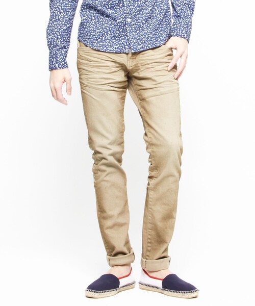 VANQUISH（ヴァンキッシュ）の「カラータイトフィットストレートパンツ[VJP2115]（パンツ・メンズ・ホワイト/ベージュ/ブルー・36.）」の11枚目の写真