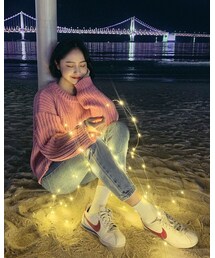 HOTPING | オーバーフィットカラーローゲージニット(ニット/セーター)