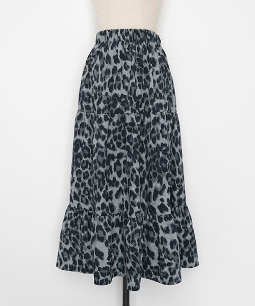 DHOLIC（ディーホリック）の「レオパードギャザーロングスカート（スカート・レディース・ブラウン/グレー・FREE）」の2枚目の写真