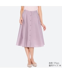 UNIQLO | フロントボタンサーキュラースカート（丈短め68～72cm）(スカート)