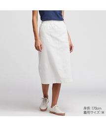 UNIQLO | デニムジャージースカート（丈標準73.5～77.5cm）(スカート)