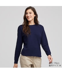UNIQLO | ワッフルクルーネックT（長袖）(Tシャツ/カットソー)