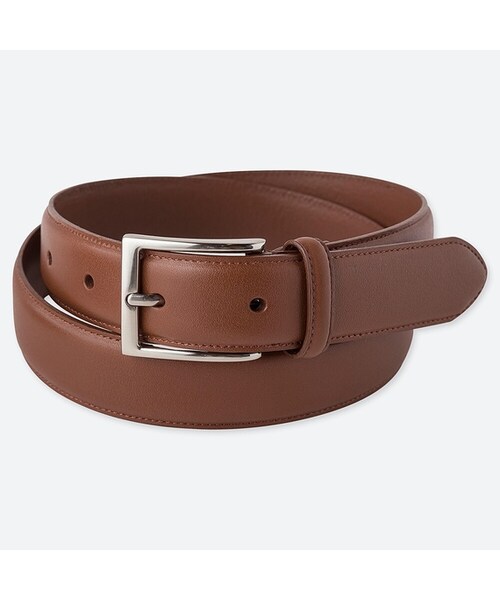 UNIQLO（ユニクロ）の「イタリアンレザーステッチベルト（ベルト・メンズ・BLACK 09/DARK BROWN 38/BROWN 34・M/L/XL/XXL）」の3枚目の写真