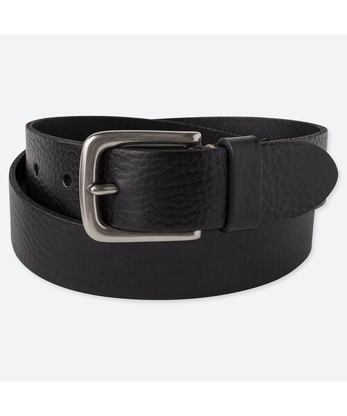 UNIQLO（ユニクロ）の「イタリアンレザーヴィンテージベルト（ベルト・メンズ・BLACK 09/DARK BROWN 38/BROWN 35・M/L/XXL/XL）」の2枚目の写真